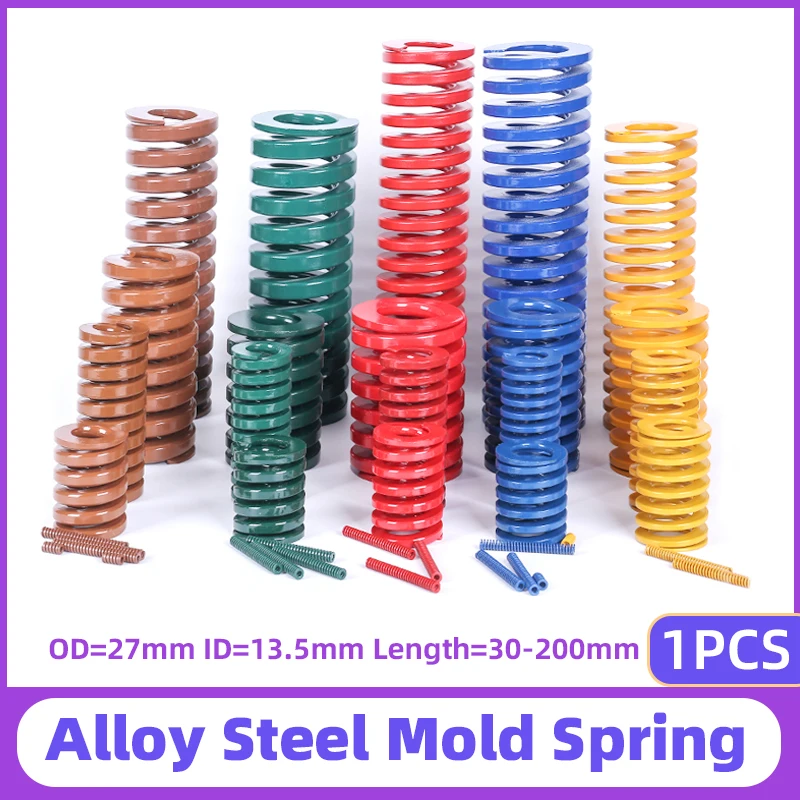 

Creamily 1PCS Die Mold Spring Spiral Stamping Compression Spring Outer Diameter 27mm Internal Diameter 13.5mm Length 30-100mm