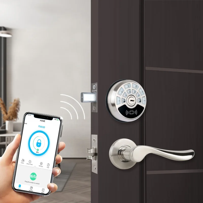 Vintage Antique Design Smart Lock Front Doors Smart Door Lock European Mortice Electric Lock Wooden Iron Door for Home Bedroom