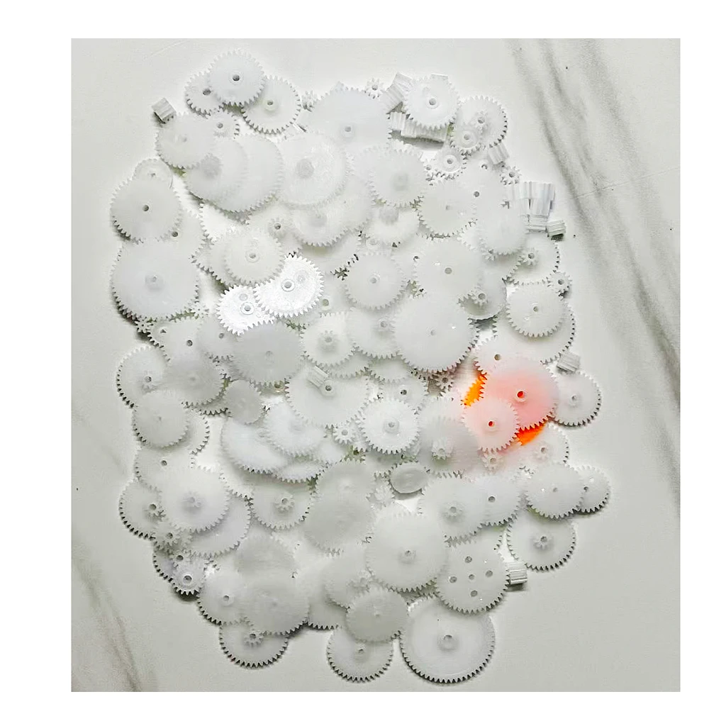 200Pcs ingranaggi di plastica misti borsa ingranaggi trasmissione motore M0.5 stampo accessori giocattolo fatti a mano fai da te