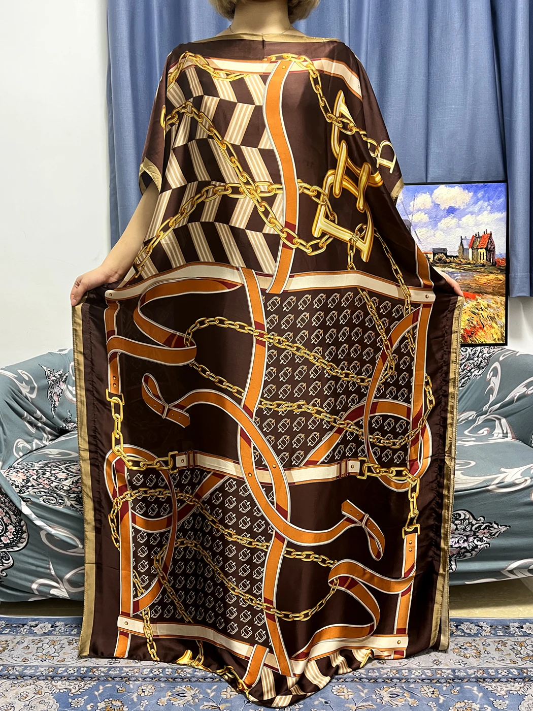 InjAbayas musulmanes pour femmes, Robe africaine élégante, Vêtements de glace d\'été avec écharpe de sauna, Imprimé à la mode, Islam Turquie, 2023