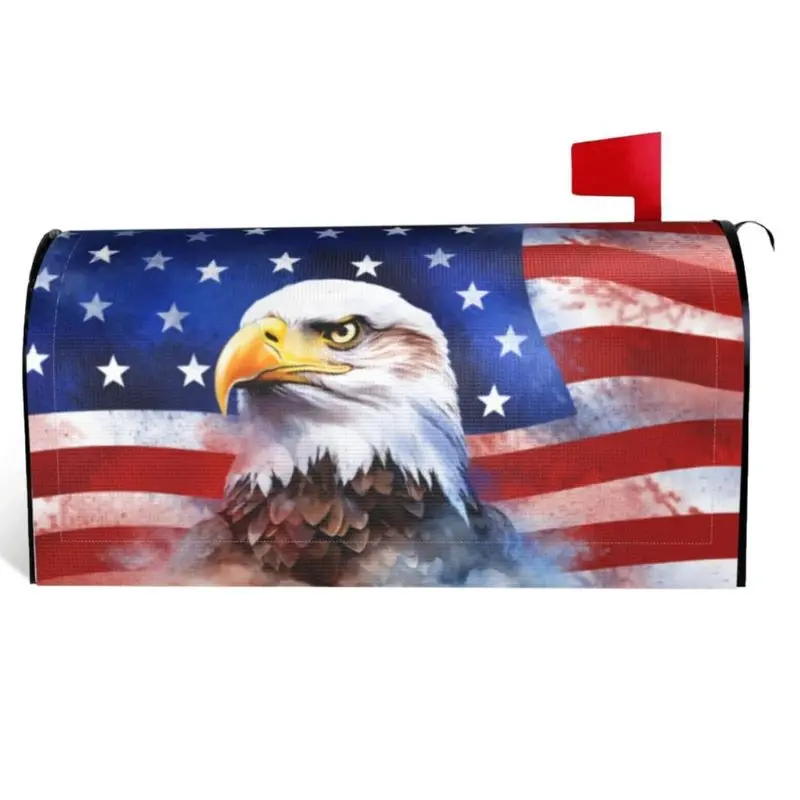 Mailbox Covers Magnetic Independence Day in the United States Magnetic Mailbox Covers Wraps for Garden Yard Home Outdoor Deco