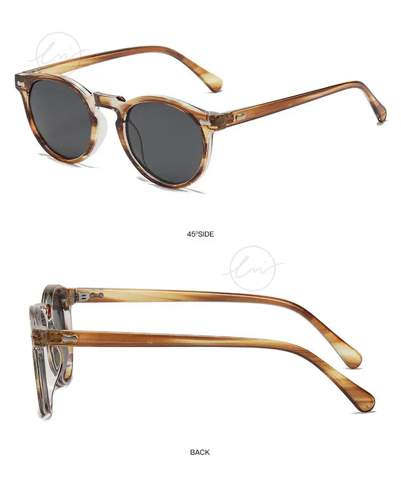 LM Klassische Runde Polarisierte Sonnenbrille Frauen Männer Tee Objektiv Outdoor Driving Shades Vintage Sonnenbrille Unisex UV400 Gafas De Sol – Detail 13