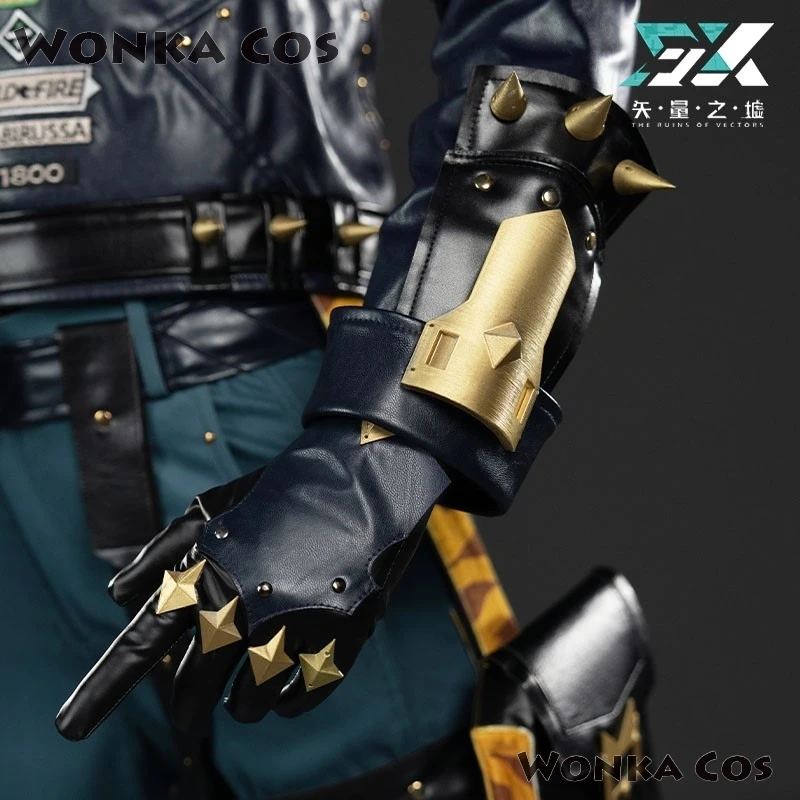 Jogo zenless zona zero cosplay mais leve cosplay terno completo casaco de couro do plutônio mais leve peruca sapatos terno preto masculino halloween roleplay terno