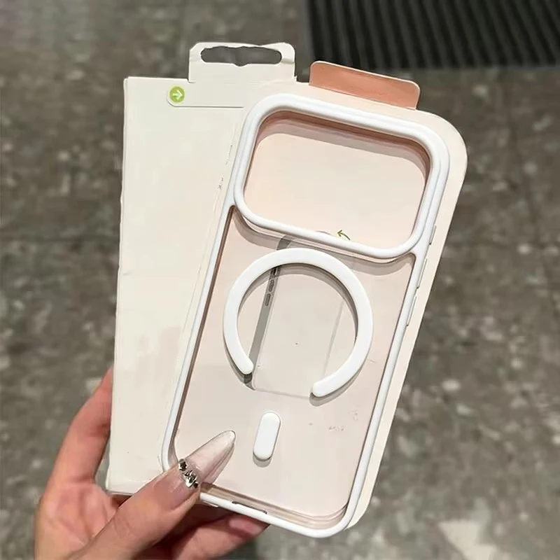 

Luxury Magnetic Case for Samsung Galaxy S25 S24FE S23 Plus S26 Ultra A17 A37 A57 A15 A16 for Magsafe Wireless Charge Matte Cover