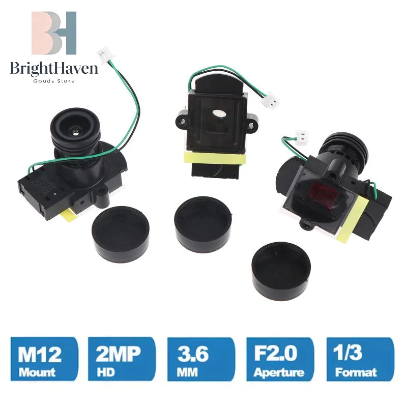 1/3Pcs Lens 3.6mm 2 Mega Pixel M12 Mount 1/3" Formate F2.0 Aperture 95 Degree With IR Cut For Security Cameras B.H