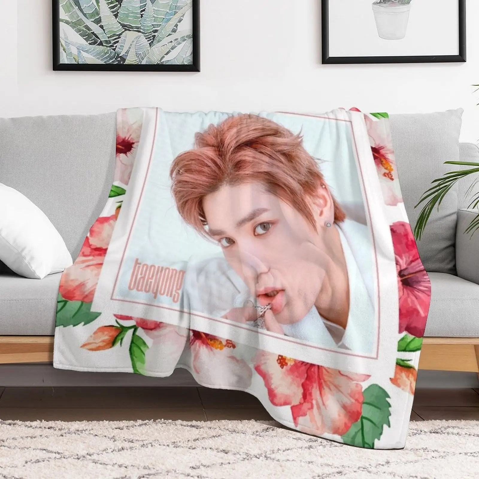 TOUCH NCT 127 Taeyong Throw Blanket Flannel Fabric Luxury Throw Blankets For Baby Blankets