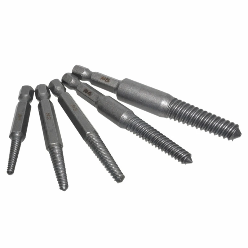 Screw Extractor Set,10 Pcs Screw Extractor,1/4Inch Hex Shank Broken Screw Extractor,Screw Remover & Extractor Bit Set