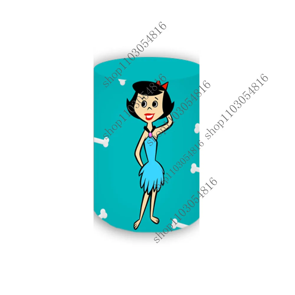 Los Picapiedra Foto Achtergrond Kids Verjaardagsfeestje Cirkel Foto Achtergrond Evenement Photo Booth Plint Covers Thema Feestartikelen