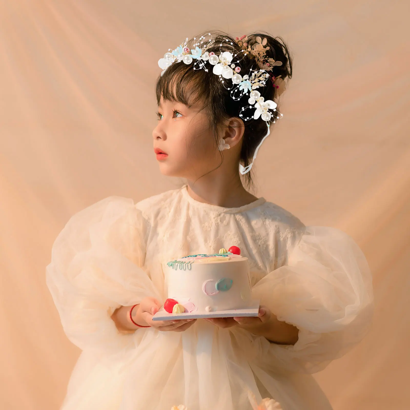 

Pearl Headband Wedding Bridal Flower Hair Band Beautiful Headbands for Women Girls Cosplay Costume Accessory Bridal Hair Band