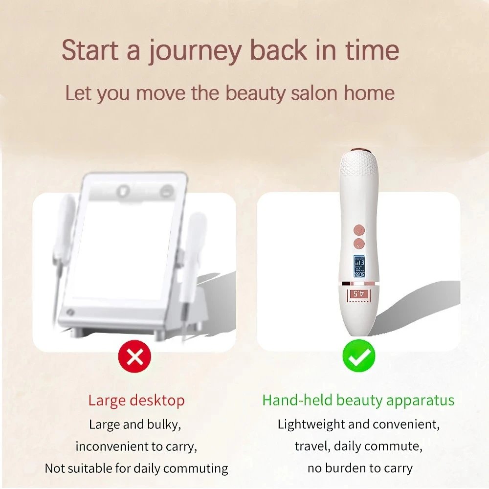 7d novo mini hifu ultra-sônico face lifting massageador cuidados com os olhos dispositivo de beleza para casa spa remoção de rugas anti-envelhecimento aperto da pele