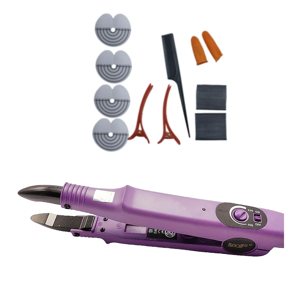 Loof Professional Neue einstellbare Temperatur 220 ℃   Smart Mini Heizspitze Haarverlängerung Zange Eisen, Fusion Keratin Bonding Tool 3