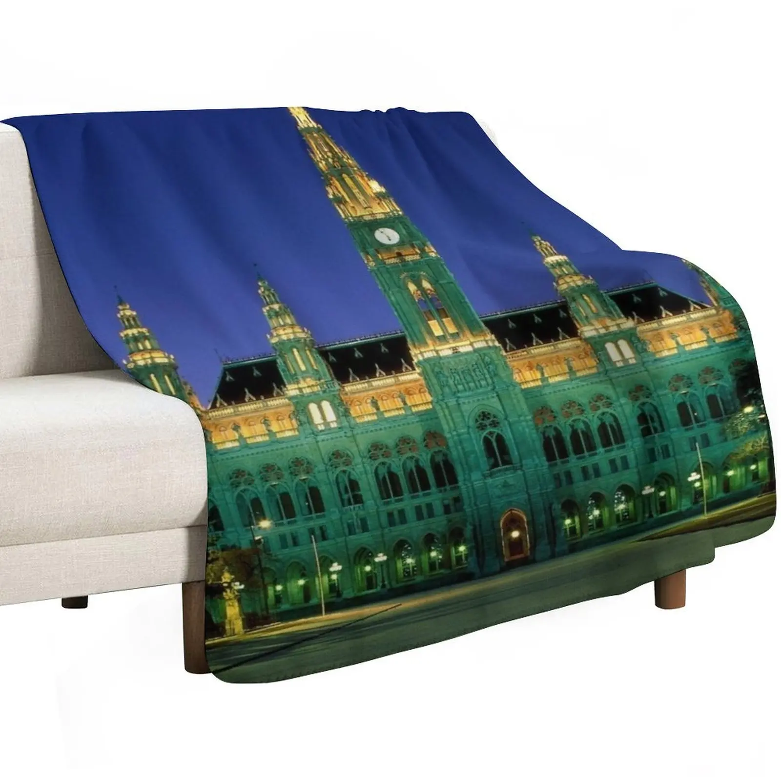 Town Hall, Vienna, Austria Throw Blanket Extra Large Throw Travel bed plaid Furry Summer Beddings Summer Blankets
