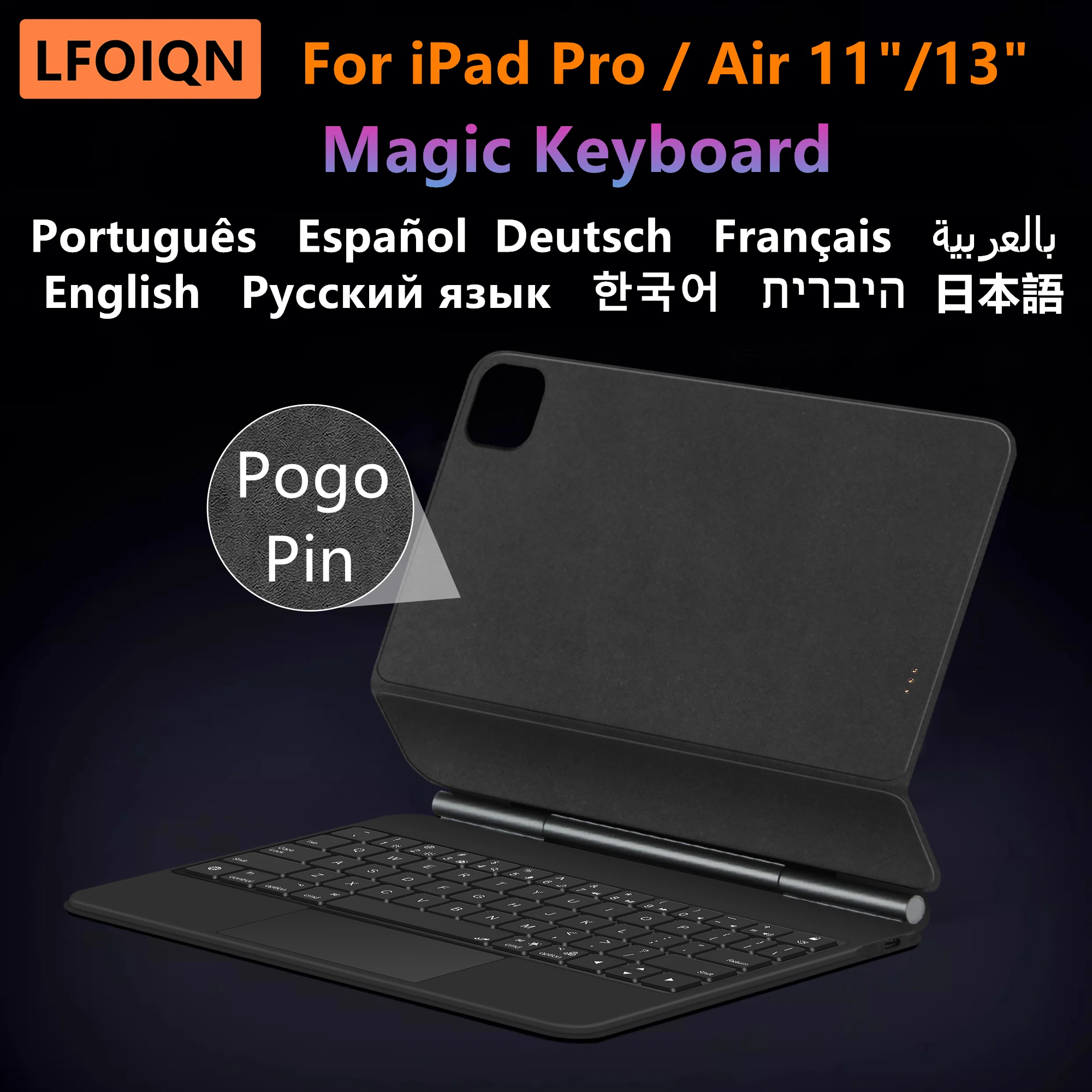 Smart Pogo Pin Keyboard Case for iPad Air 11 13 2026 M4 for iPad Air 6 12.9 Pro 11 M5 M4 Air 4 5 10.9 Trackpad Teclado iPad 키보드