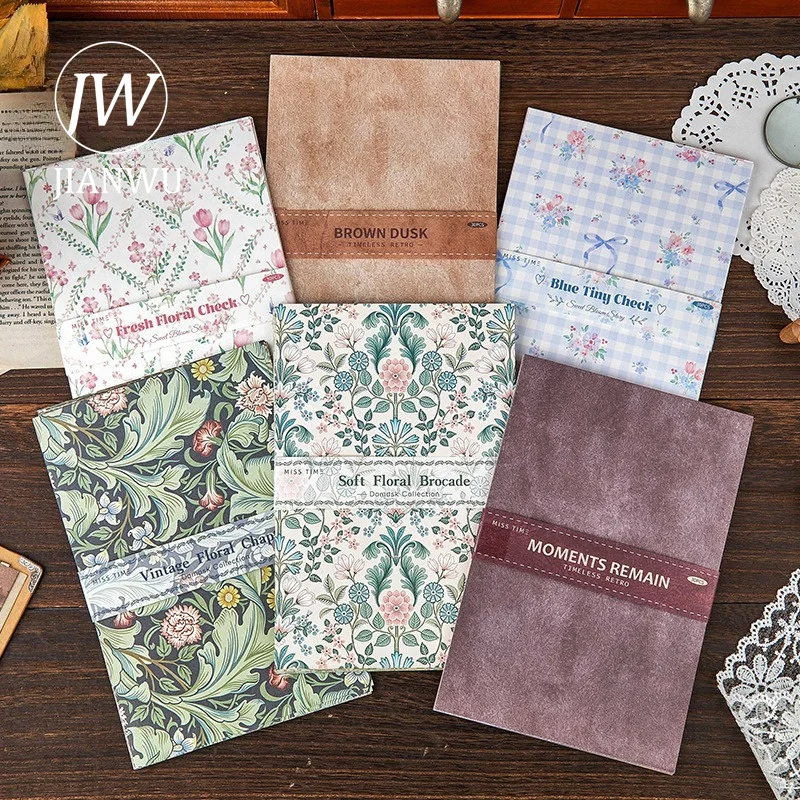 JIANWU Vintage Plant Flower Pattern Landscape Collage Scrapbooking Material Paper Creative DIY Junk Journal Stationery