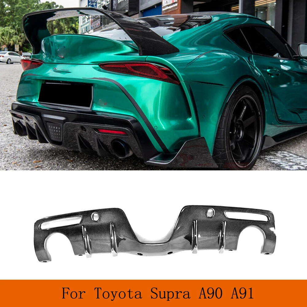 

Car Rear Bumper Diffuser for Toyota Supra A90 A91 2019-2022 Coupe 2-Door Lower Bumper Lip Spoiler Valance Carbon Fiber Protector