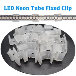 Clips de fixation de connecteur LED, accessoires en plastique, montage mural en Fiosphon, bande lumineuse néon RVB 5050, 6mm, 8mm, 10mm, 12mm, 5 pièces-100 pièces