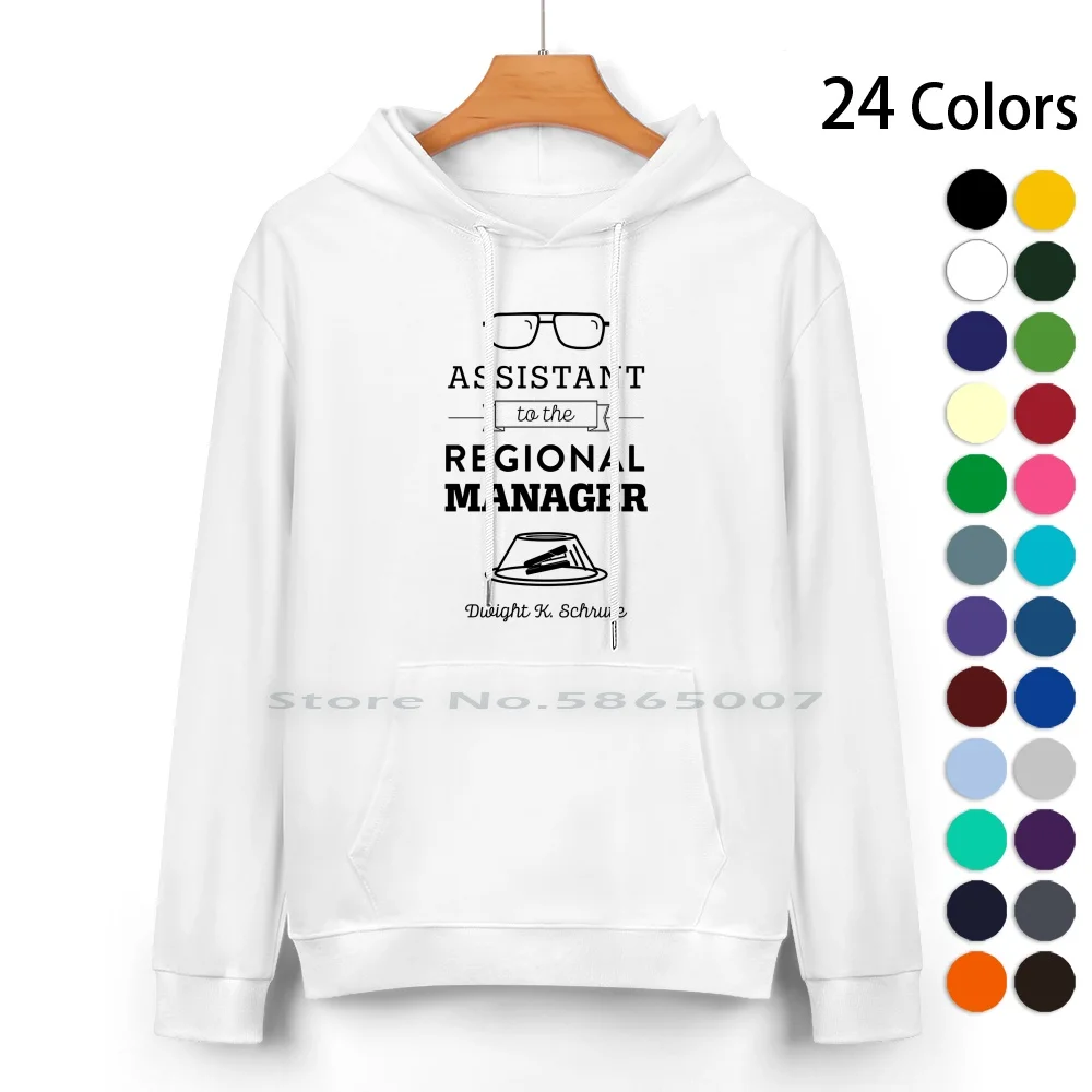 The Office Dunder Mifflin-Assistant To The Regional Manager Pure Cotton Hoodie Sweater 24 Colors The Office Jim Halpert Michael