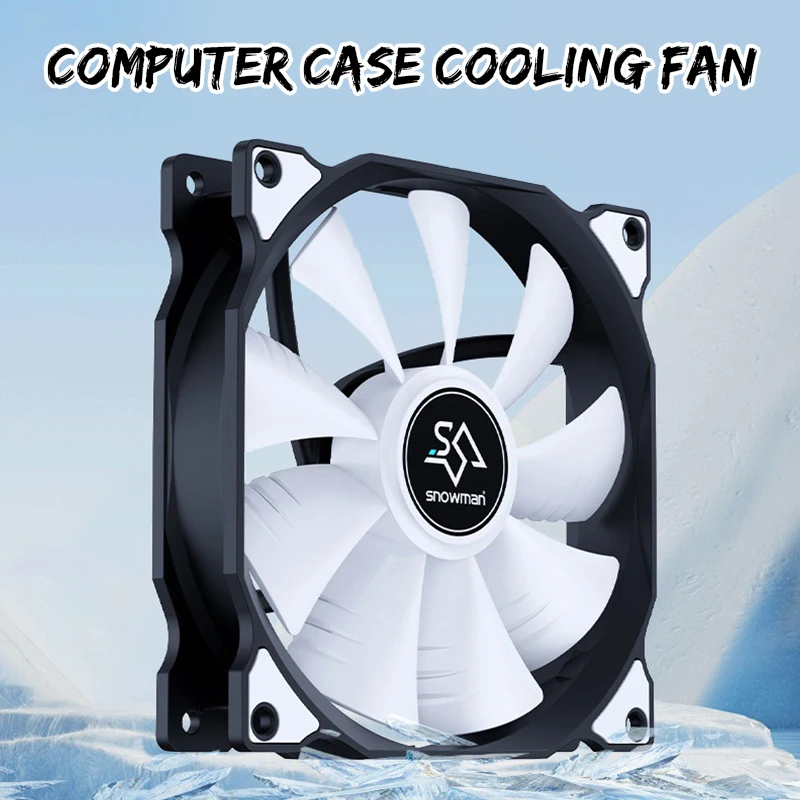 12cm PC Case Fan 800-1500RPM Intelligent Temperature Control Cooling Fan PWM 4Pin Quiet Gamer Computer Case Cooler Ventilador