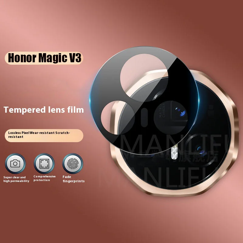 1-3 PCS Back 9H Tempered Glass Camera Protector For MagicV3 Lens Ring Film Cover 3D Camera Lens Cover Case For Honor Magic V3