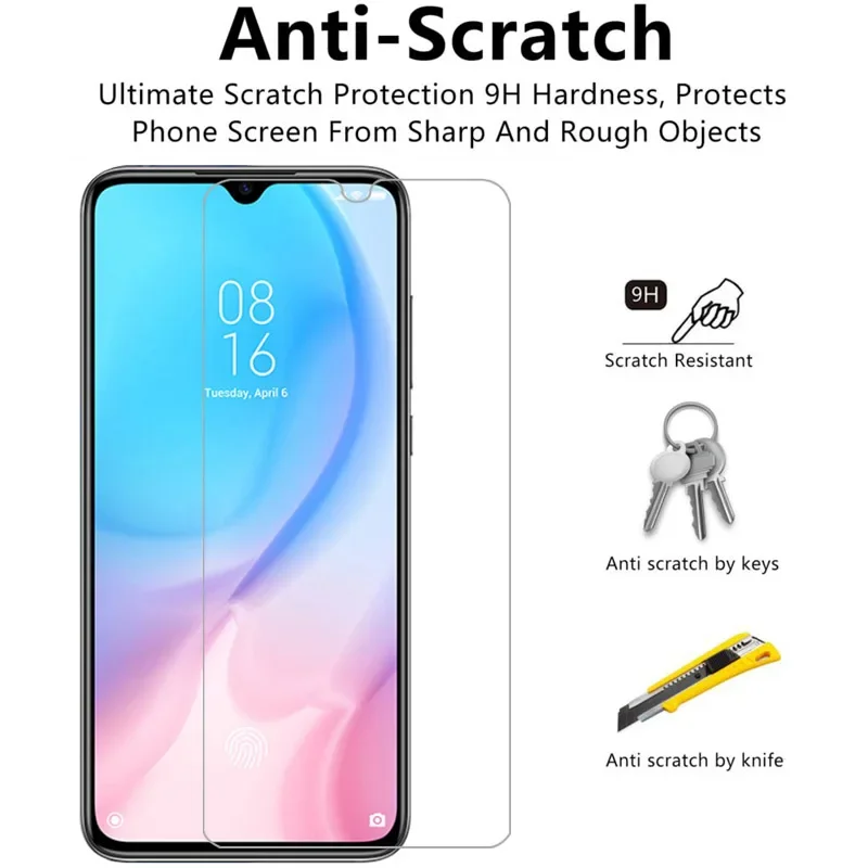 tempered glass screen protector for xiaomi mi 9 lite case cover on ksiomi xiao my 9lite light lai protective phone coque bag 360