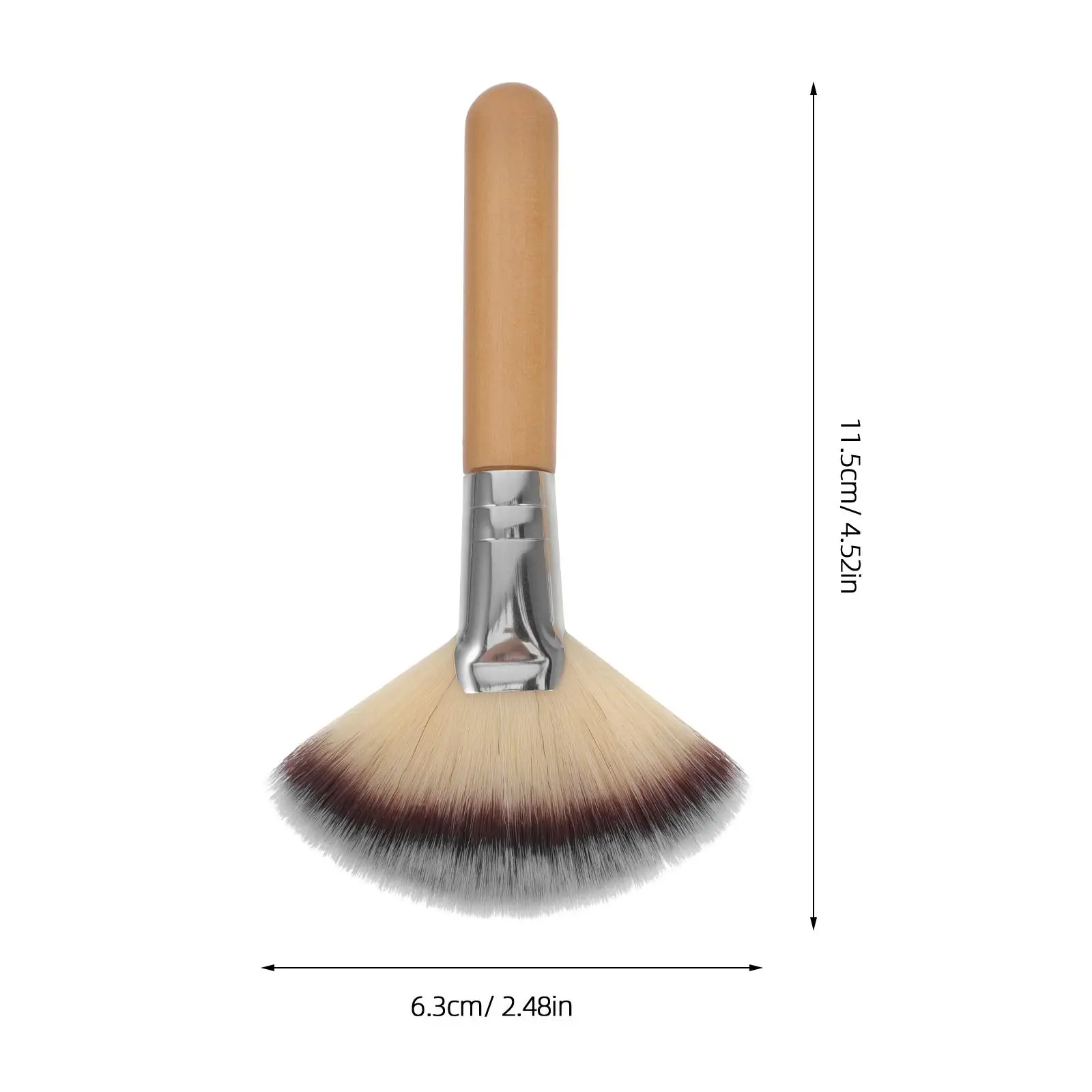 Brosse à poudre libre, 4 pièces, maquillage, Blush, soins de la peau, surligneurs, épurateur de visage, éventail à paillettes