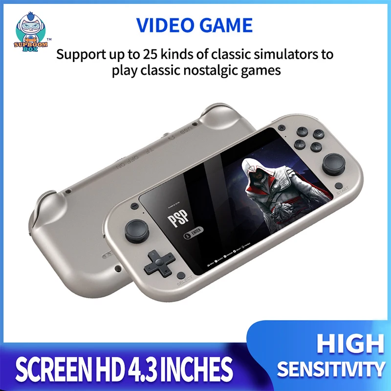 M17 Handheld Video Game Console 128G Open Source Linux Systeem 4.3inch Scherm Draagbare Pocket Video Player Retro Gaming console