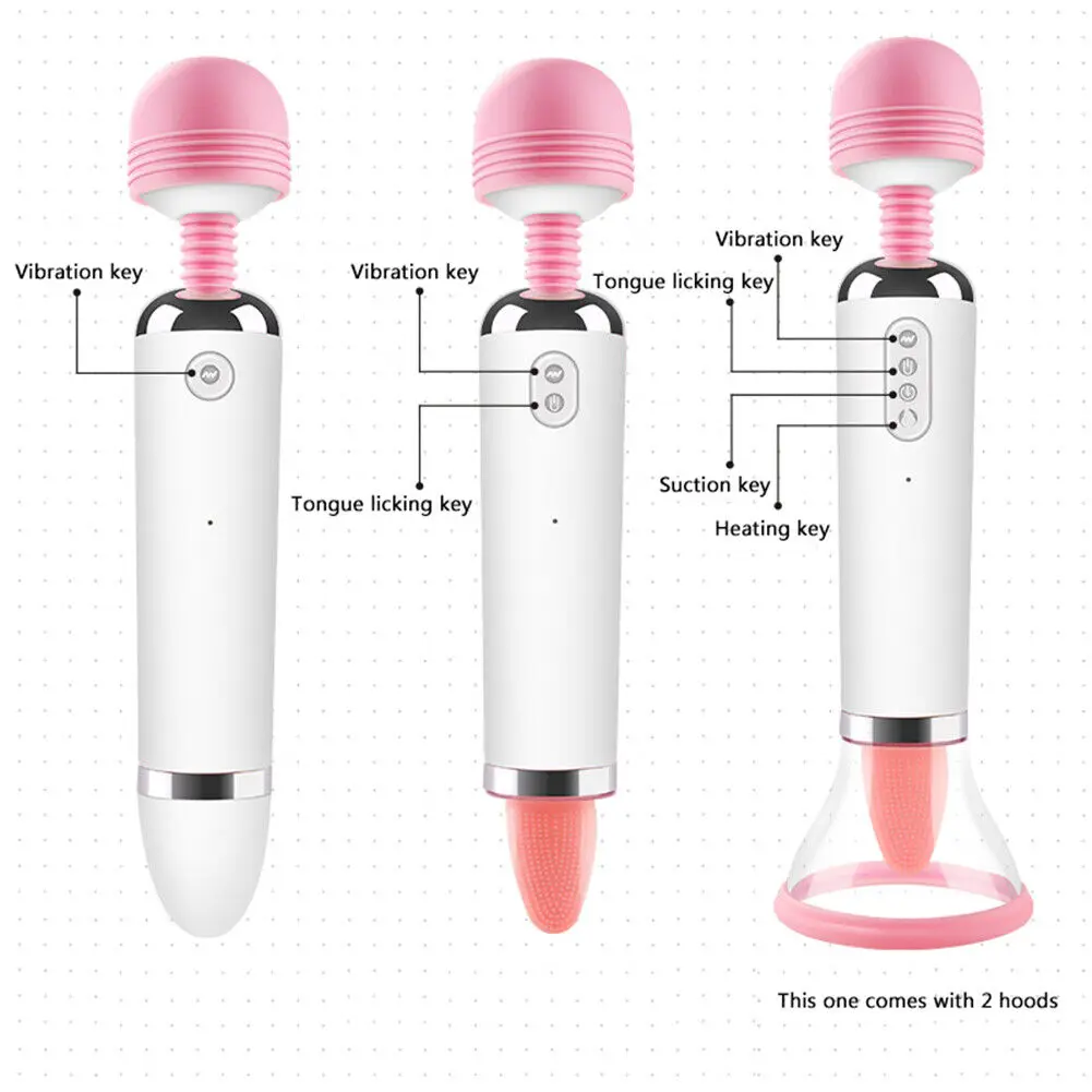 Automatische Intelligente Verwarming Vibrator 3 In 1 Krachtige G-Spot Stimulator Tepel Zuigen Clitoris Tong Likken Vibrator Sekswinkel