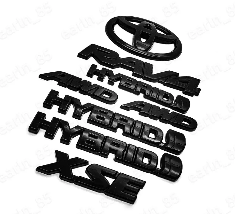 8 шт. 2019-2023 для Toyota RAV4 hybrid XSE AWD матовая черная вышитая Обложка-искусственный автомобильный аксессуар с возможностью составления