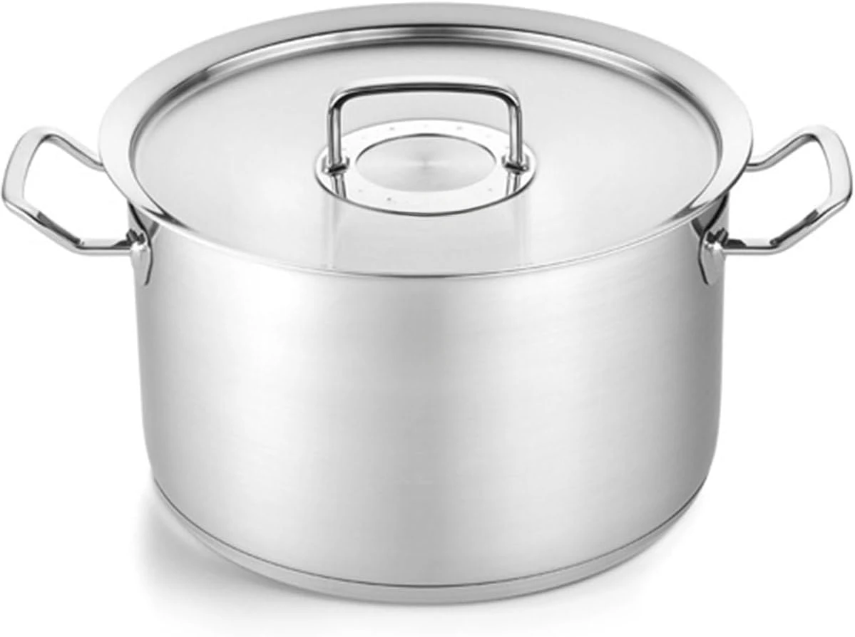 Stainless Steel 10.6 Quart Stock Pot with Metal Lid