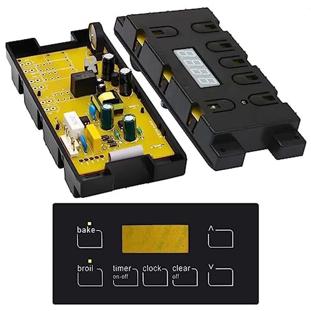 Gas Stove Control Panel for Electrolux and For Kenmore Models 5304518661 with 7-Key Design and Functional Clock Display