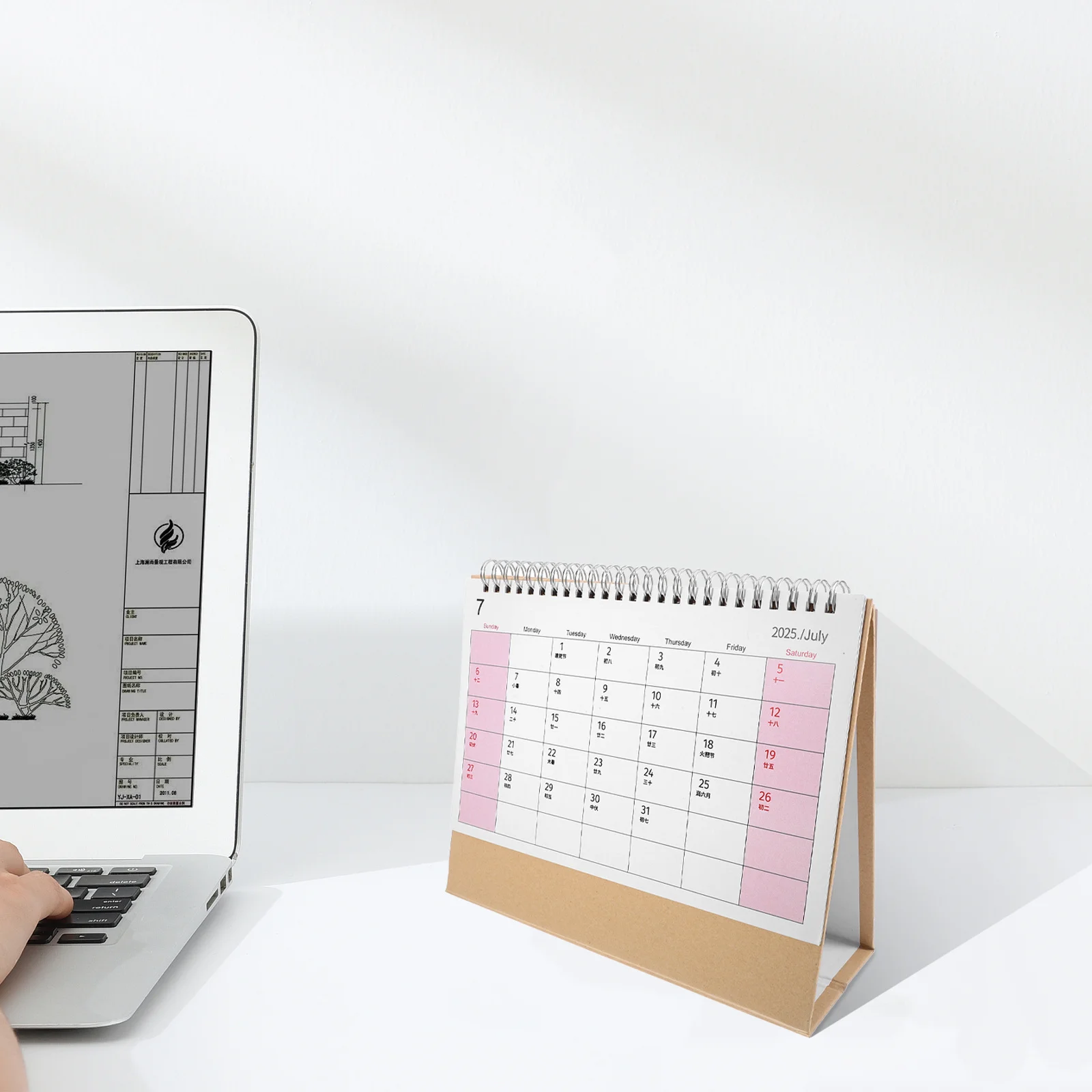 Desk Calendar Thick Paper Foldable Stand Up Planner For Home Office Small Desktop Flip Monthly Calendar Standing Daily Desk