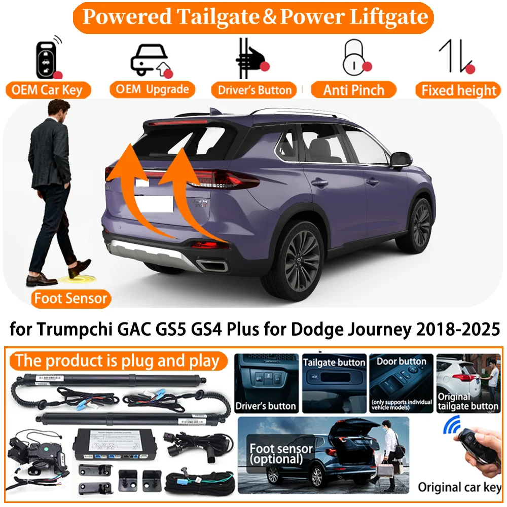 

Car Powered Tailgate system for Trumpchi GAC GS5 GS4 Plus for Dodge Journey 2018-2025 Electric Power Tailgate Tail Gate Lift kit