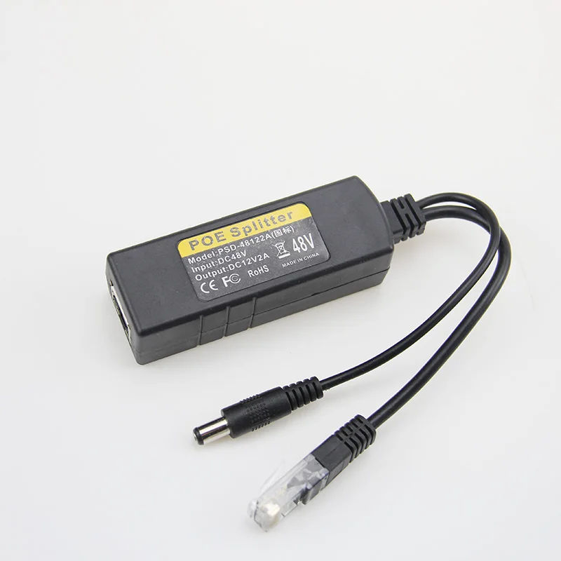 

POE Adapter Cable Splitter Power Supply Module, 48V to 12V 2A 100m, Splitter for CCTV Camera, Converter, High Quality