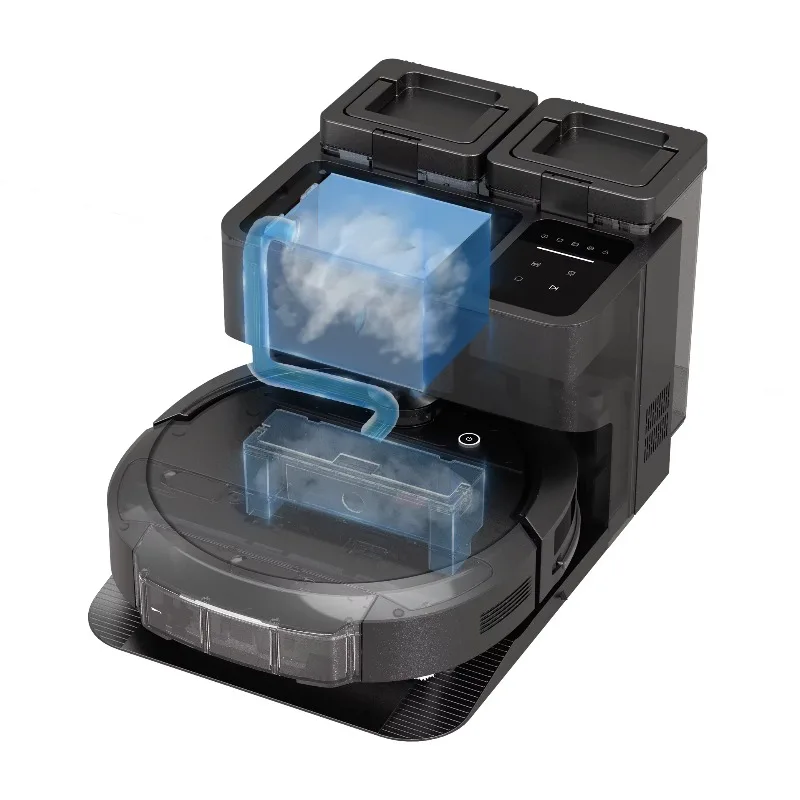 مكنسة وممسحة روبوت قوية بقوة 12000 باسكال مع التعرف على السجاد