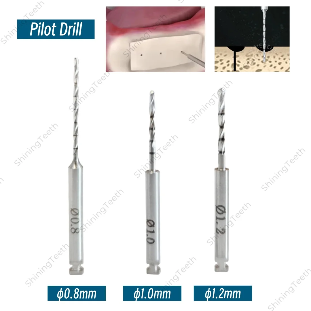 

Dental GBR Pilot Drill Advance Path Drills Tent Screws Mini Micro φ0.8/1.0/1.2mm Guided Bone Regeneration