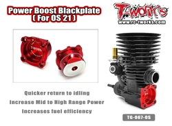 T-WORKS Power Boost Backplate Fit For OS 21 engine Improve Range Power increases fuel efficiency for RC OS 21 engine