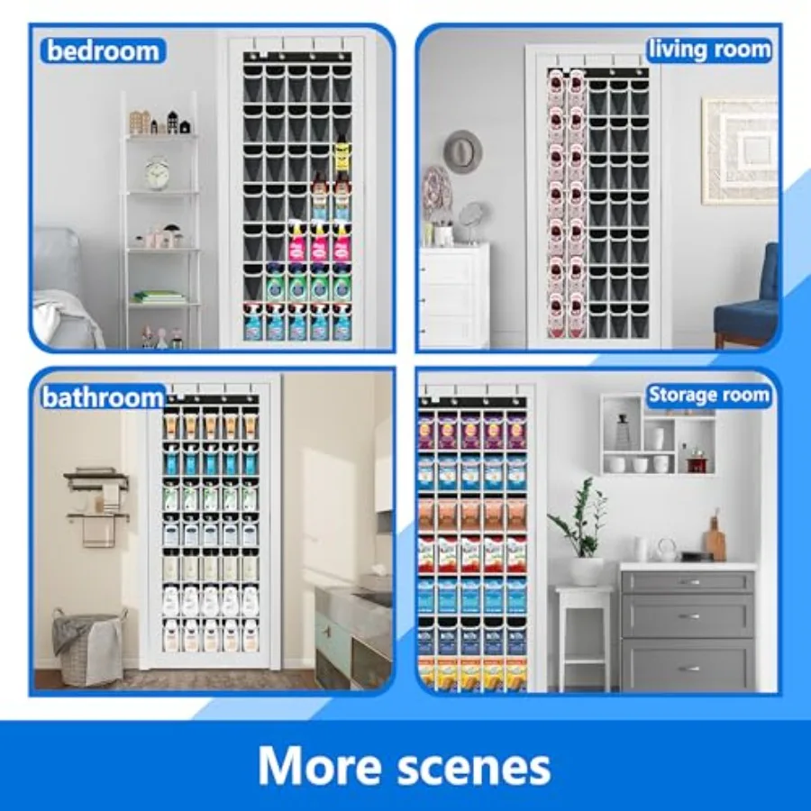 ترقية منظم الأحذية فوق الباب 2025 مع 35 جيبًا شفافًا ضخمًا لتخزين ما يصل إلى حجم 13 حذاءًا مادة قوية متينة مع