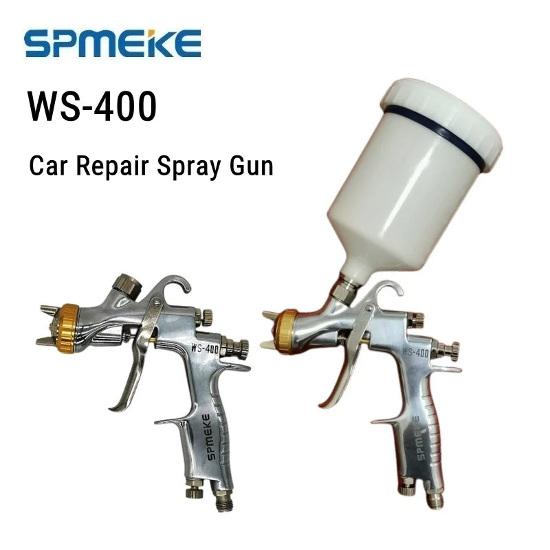 SPMEKE WS-400 Professional Car Paint Spray Gun 1.3mm/1.4mm Nozzle Center Cup Automotive PHigh Atomization aint Spray Gun