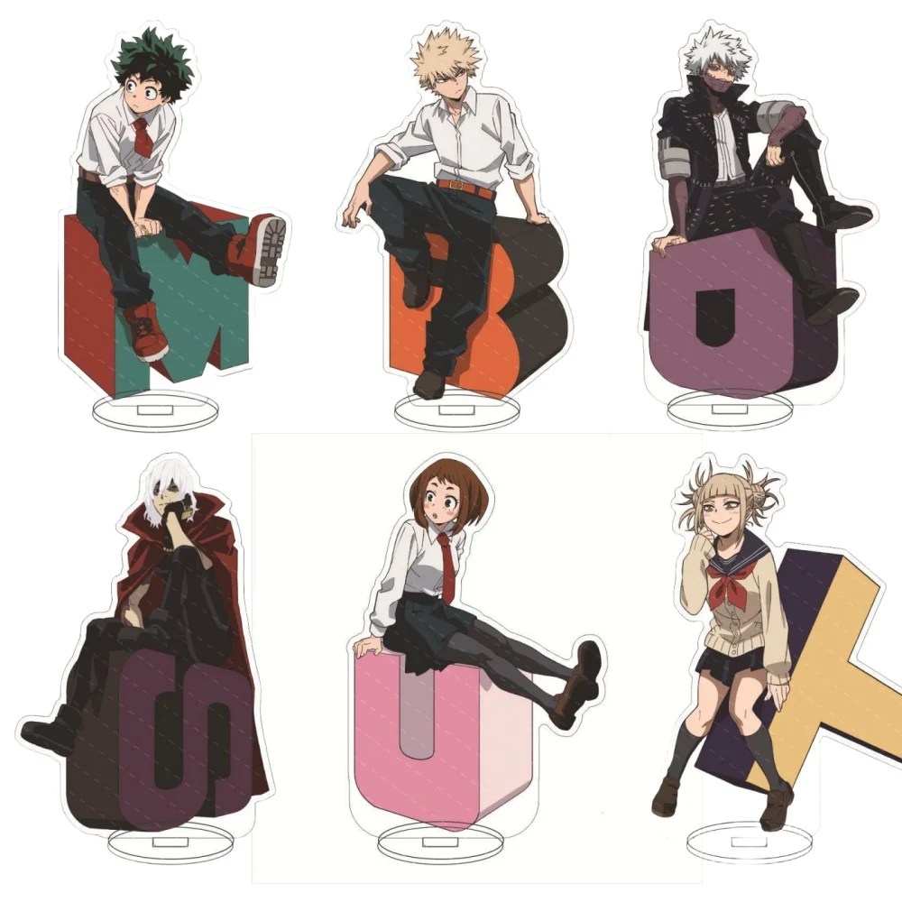 Hot Anime My Hero Academia Acrylic Stand Model Figure Cosplay Plate Holder Topper Fans Christmas Desk Decor Plate Gift