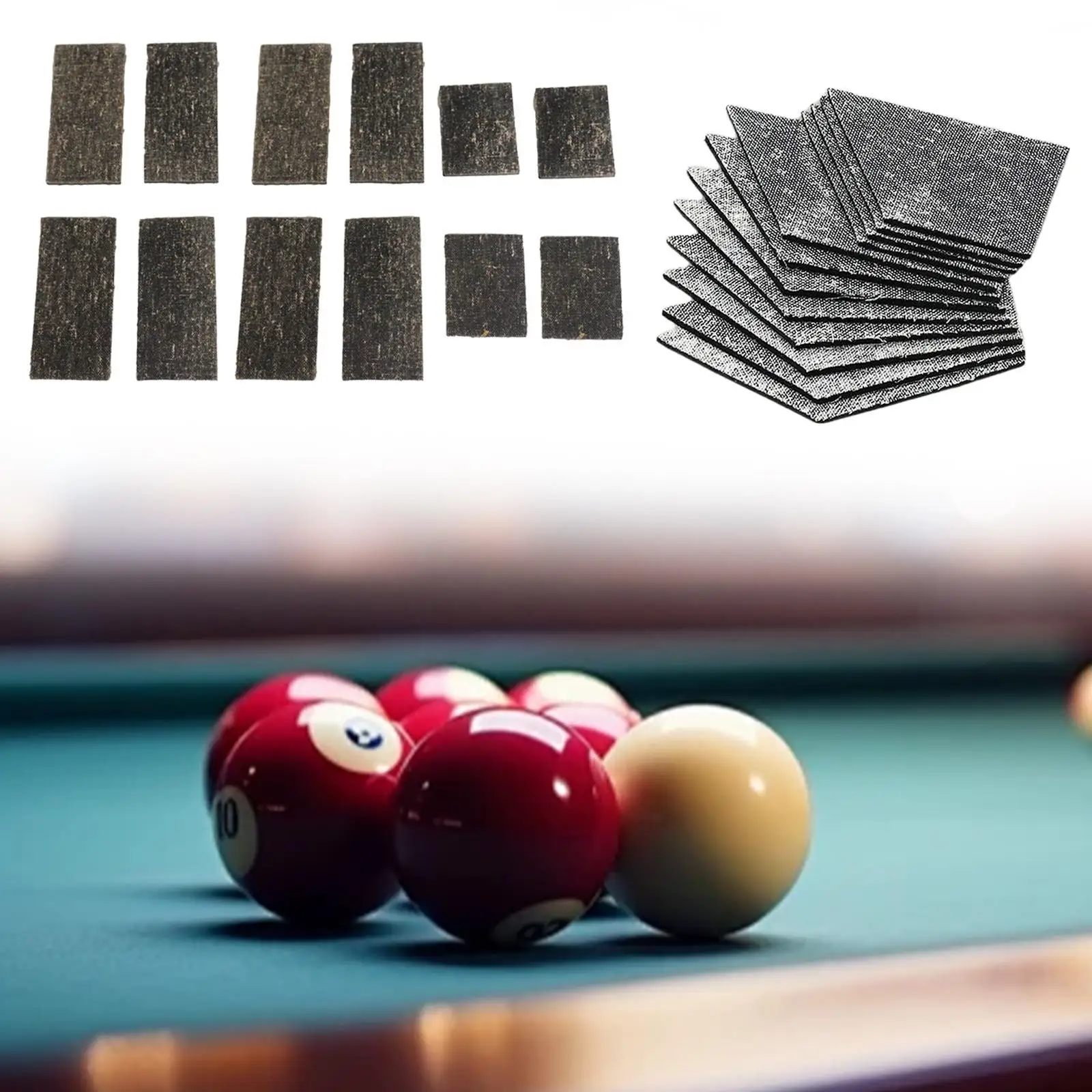 12Pcs Billiard Pool Table Cushion Facings Sports Supplies Rubber Facings for Sports Billiard Room Indoor Game Home Game Training