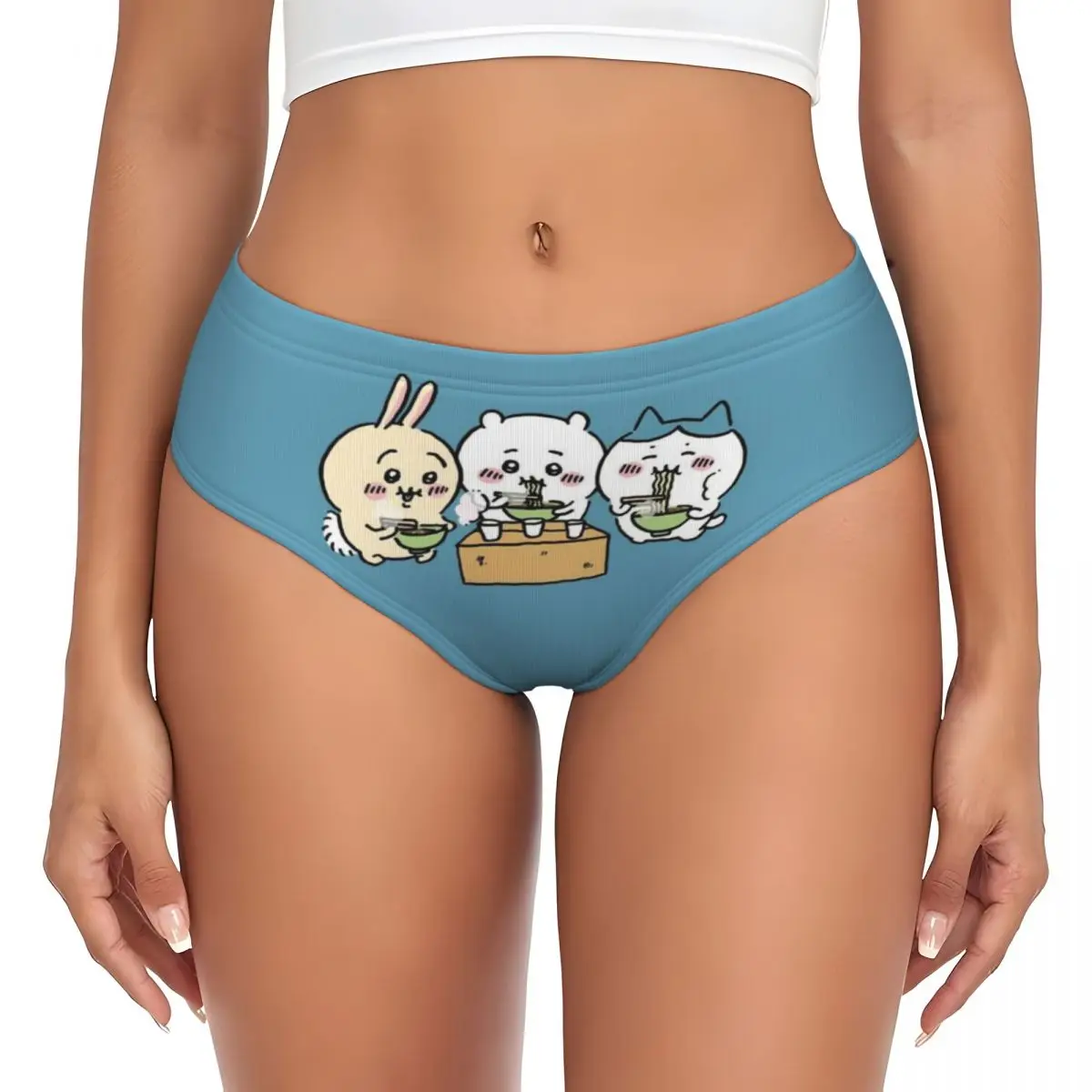 

Custom Cute Anime Chiikawa Brief Panties Women Stretch Underwear