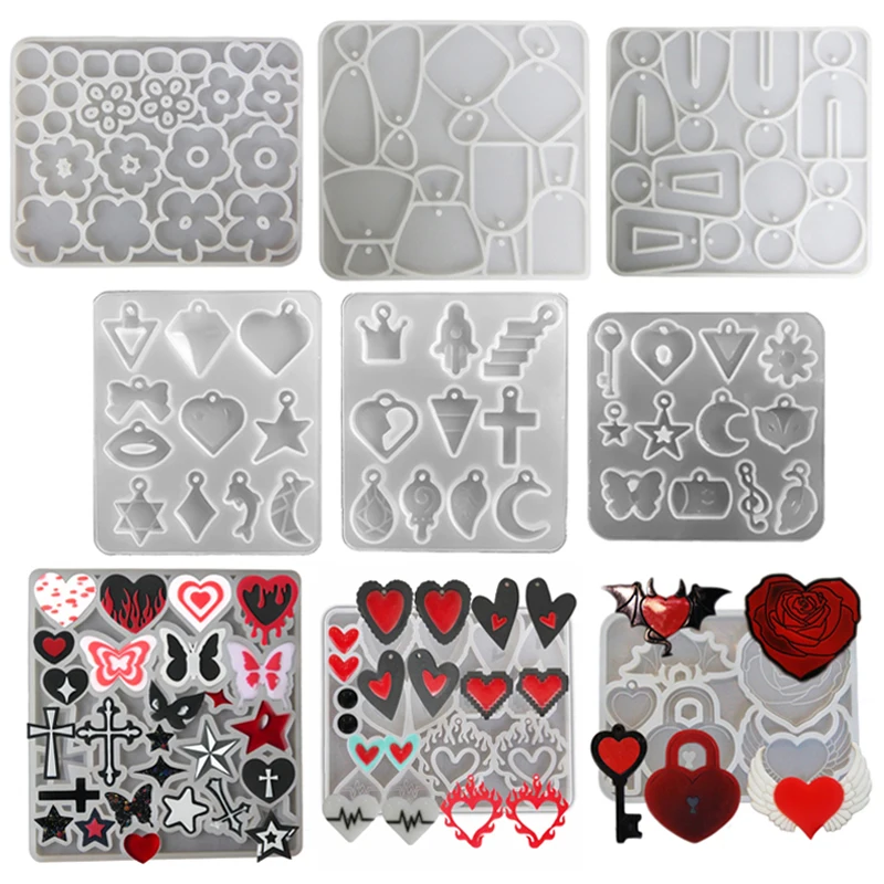 

New Resin Silicone Molds 2023 Dried Flower Epoxy Casting Mold DIY Floral Pendant Art Mould for Jewelry Necklace Earring Keychain