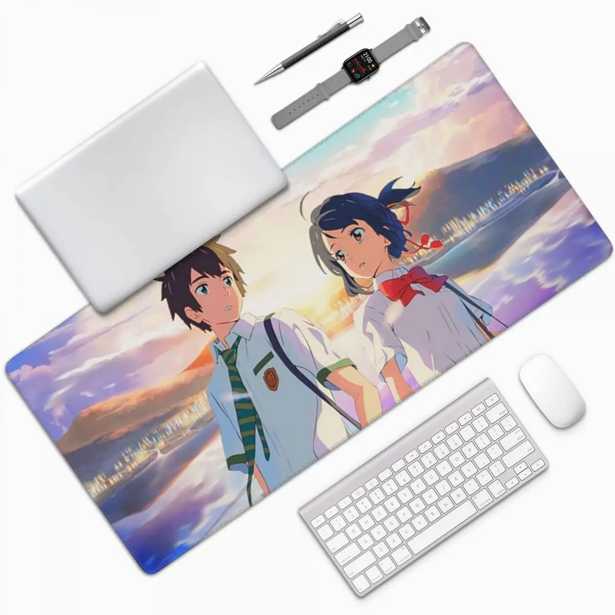 

Japanese Anime Your Name Large Mouse Pad Computer Keyboard Mouse Mat Gamer PC Laptop Desk Mat Office Accessories Table Mats