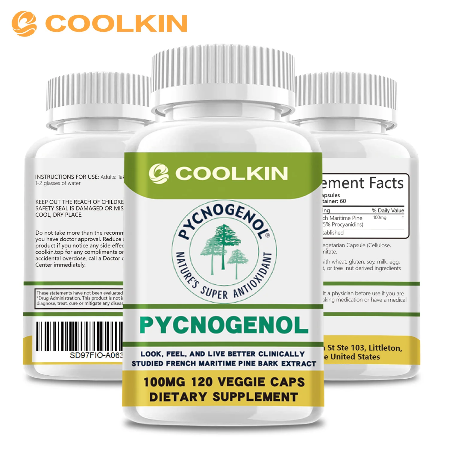 Pycnogenol - French Maritime Pine Bark Extract, Anti-aging, Antioxidant, Joint Support and Immune Health