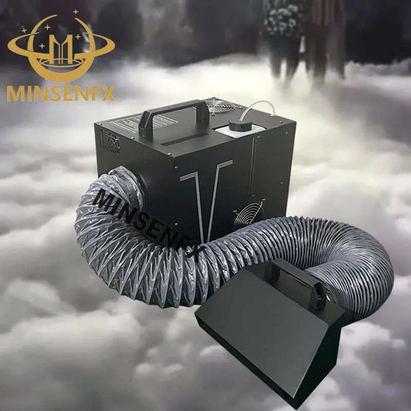 MINSENFX 3000W Electric Iron & Metal Ground Fog & Smoke Machine for Wedding Stage Shows Manual & DMX512 Control