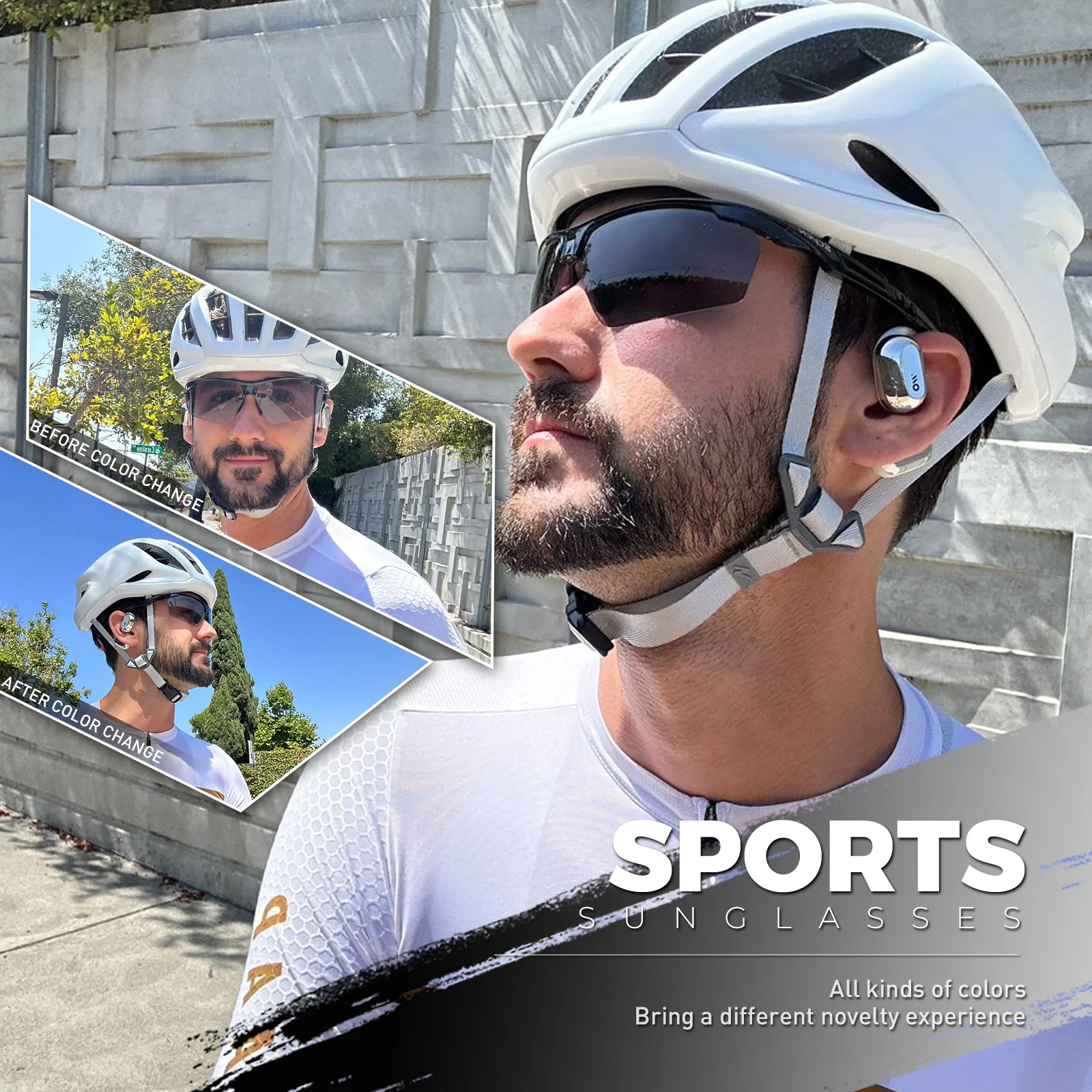 SCVCN New Photochromic Sunglasses Men Outdoor Driving Bike Eyewear Women MTB Road Bicycle Cycling Glasses UV400 Sports Goggles