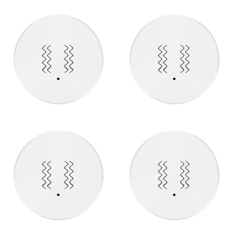 

4X Tuya Zigbee Smart Vibration Sensor Real Time Monitoring Door Window Detection Alarm Smart Security Protection Sensor Fast-