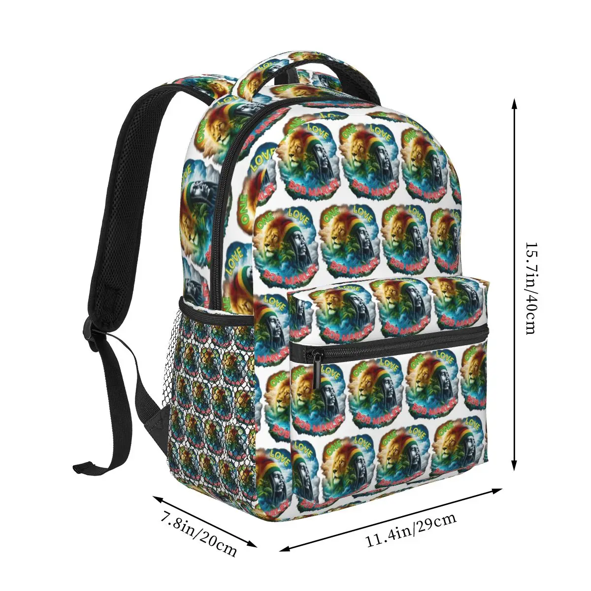 Jamaica Reggae Rock Bob Marley Backpacks Boys Girls Bookbag Children School Bags Laptop Rucksack Shoulder Bag Large Capacity