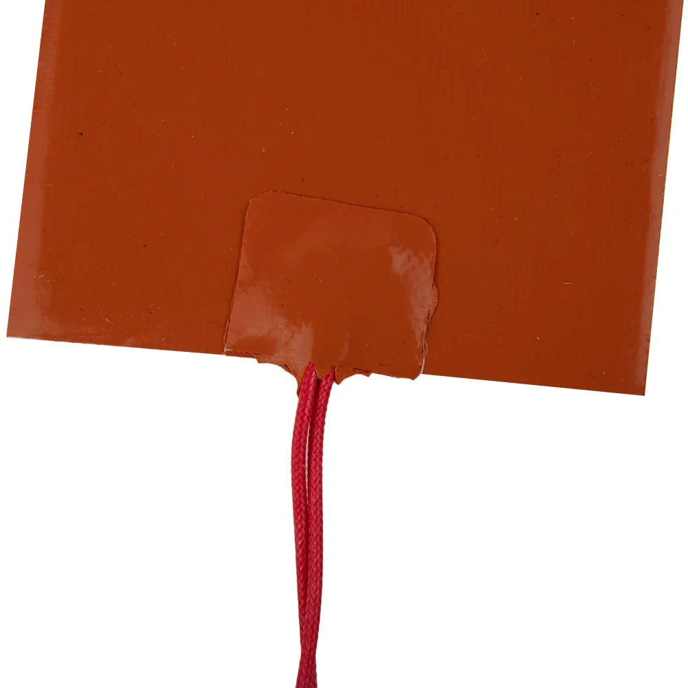

Fast Heating Pad Heater Plate Mat 0.4 W/cm² 12V/24V 150mm Line Electric Flexible Coil Orange Silicone Versatile