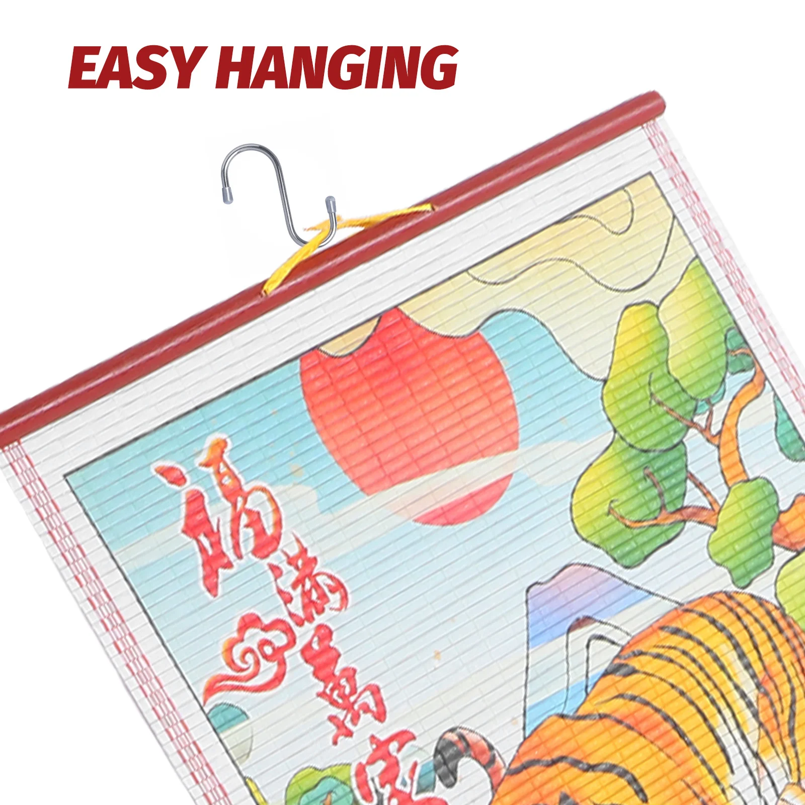 Chinese Year Of The Snake Wall Calendar Chinese Scroll Calendar Hanging Monthly Calendar Paper Rattan 2025 Calendar Office Decor